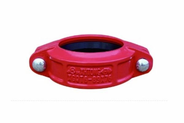 Conexão ranhurada na cor vermelha